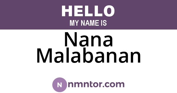 Nana Malabanan