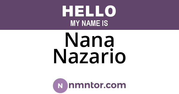 Nana Nazario