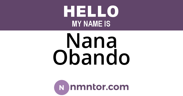 Nana Obando