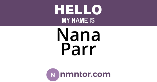 Nana Parr