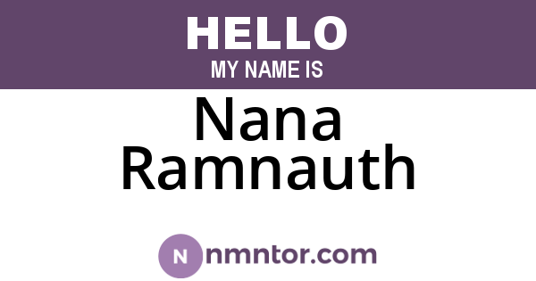 Nana Ramnauth