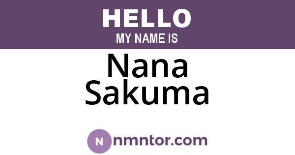 Nana Sakuma