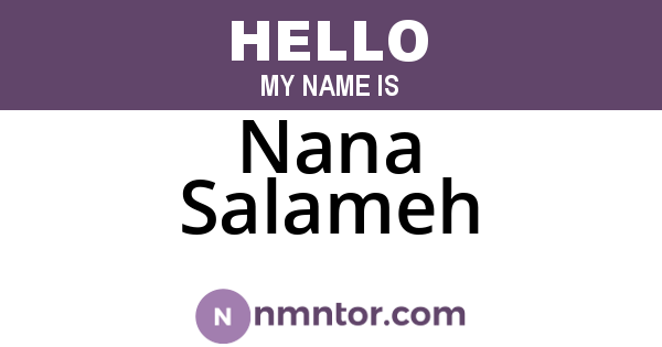 Nana Salameh