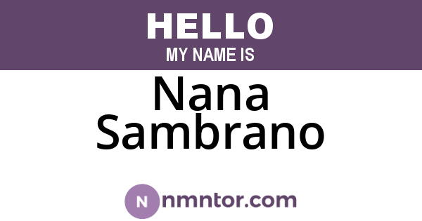 Nana Sambrano