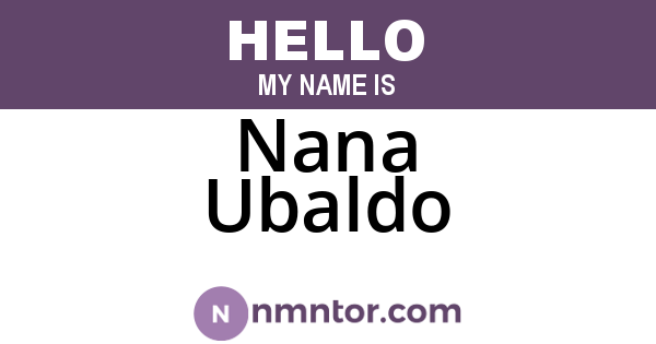 Nana Ubaldo
