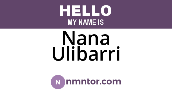 Nana Ulibarri