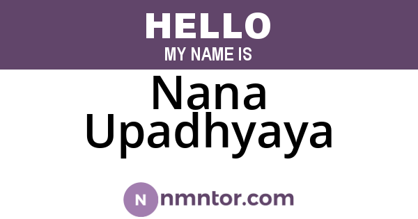 Nana Upadhyaya