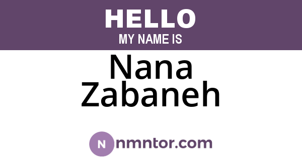 Nana Zabaneh