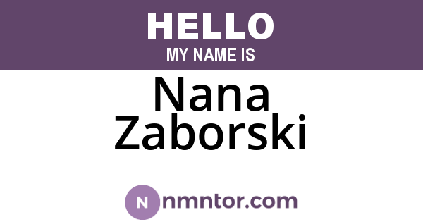 Nana Zaborski