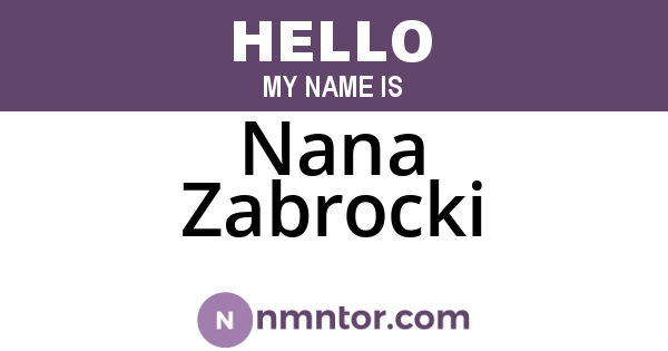 Nana Zabrocki