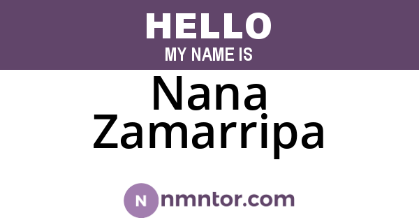 Nana Zamarripa