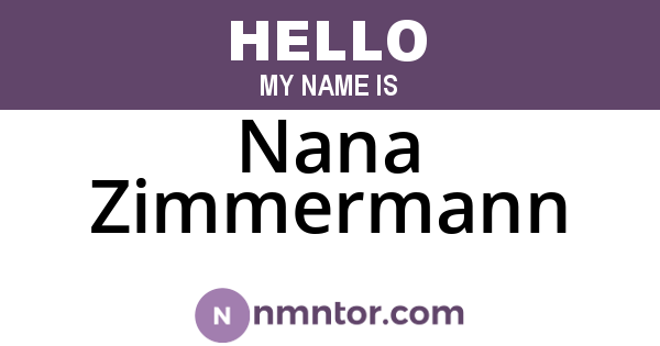 Nana Zimmermann