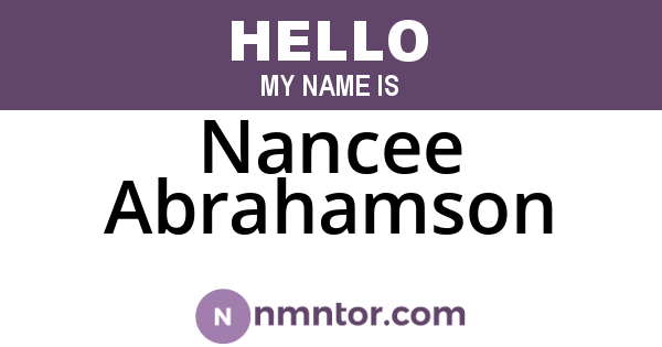 Nancee Abrahamson