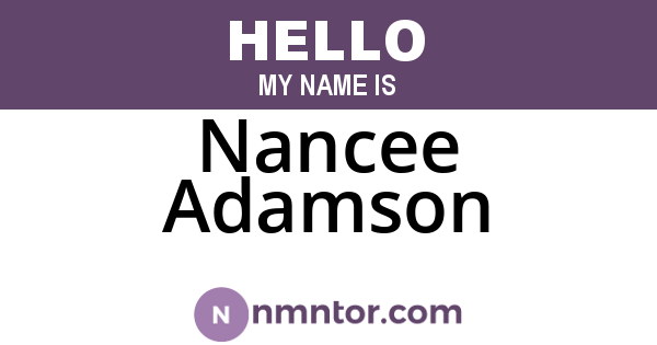 Nancee Adamson
