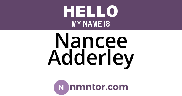 Nancee Adderley