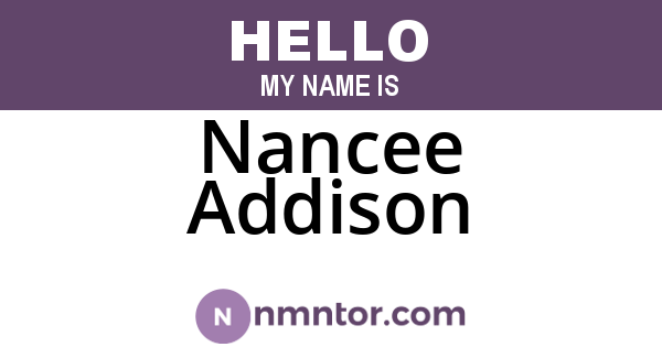 Nancee Addison