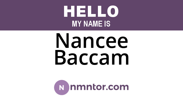 Nancee Baccam