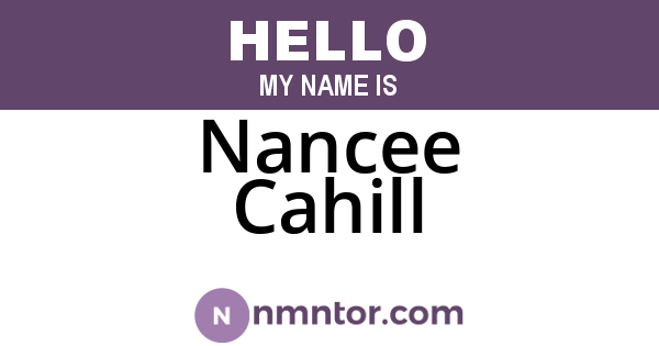 Nancee Cahill