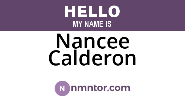 Nancee Calderon