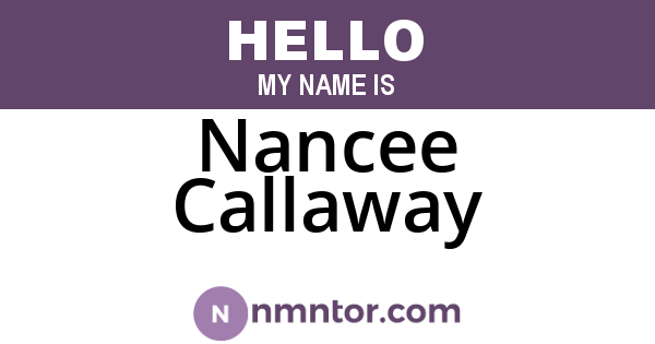 Nancee Callaway