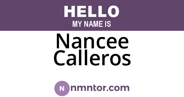 Nancee Calleros