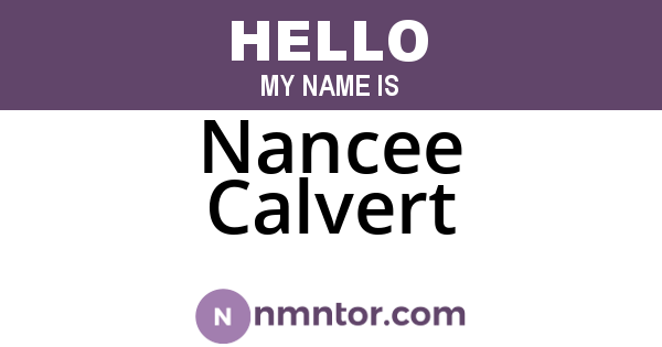 Nancee Calvert