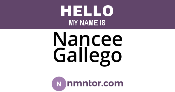Nancee Gallego
