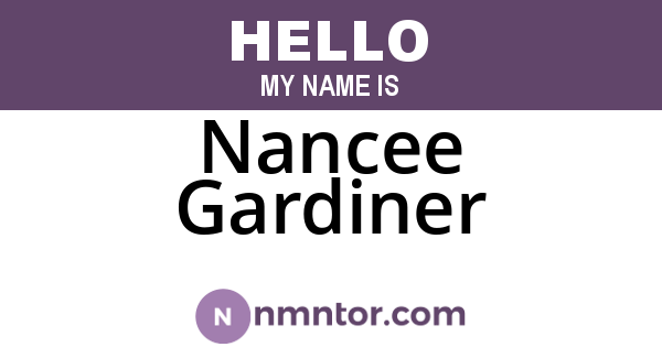 Nancee Gardiner
