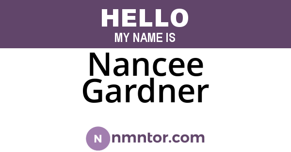 Nancee Gardner