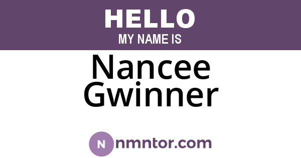 Nancee Gwinner