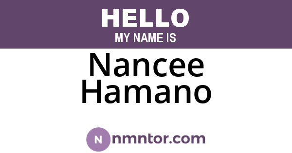 Nancee Hamano