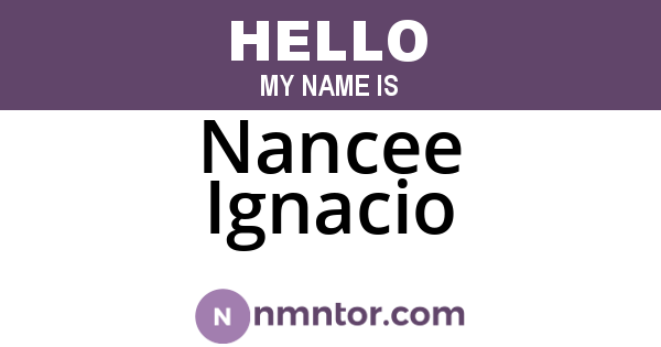 Nancee Ignacio
