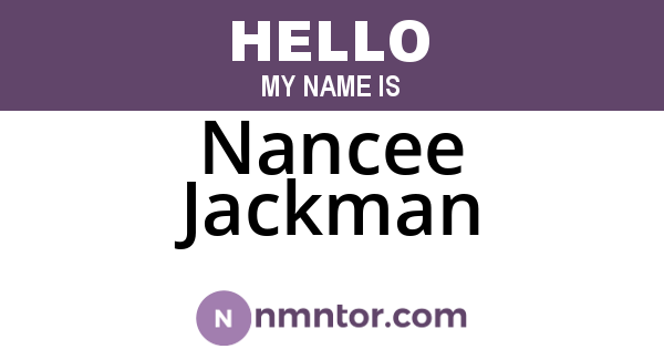 Nancee Jackman