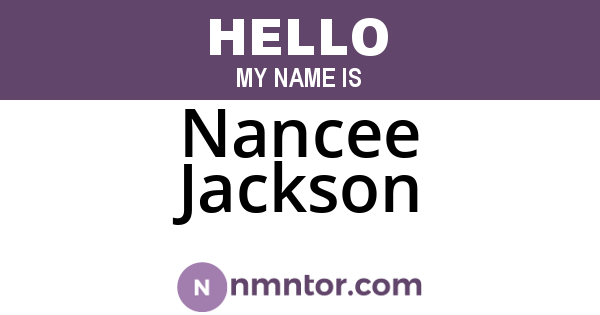 Nancee Jackson