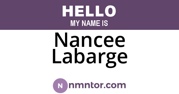 Nancee Labarge