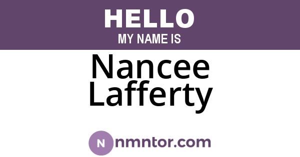 Nancee Lafferty