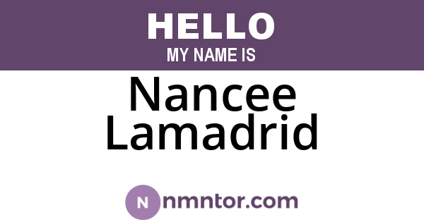 Nancee Lamadrid