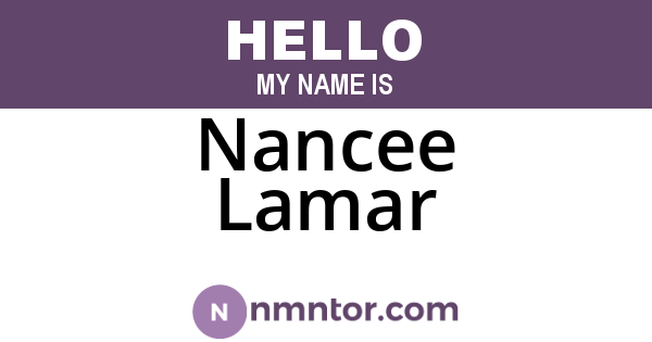 Nancee Lamar