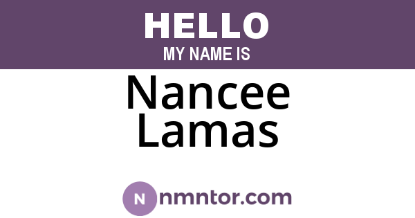 Nancee Lamas
