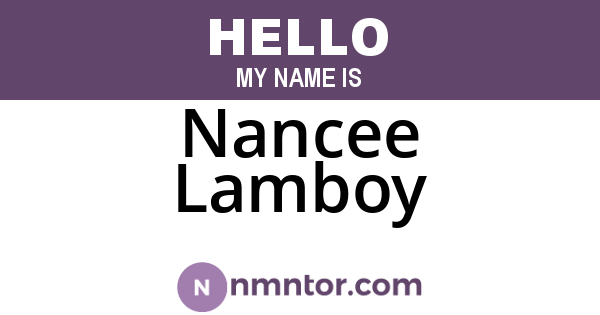 Nancee Lamboy