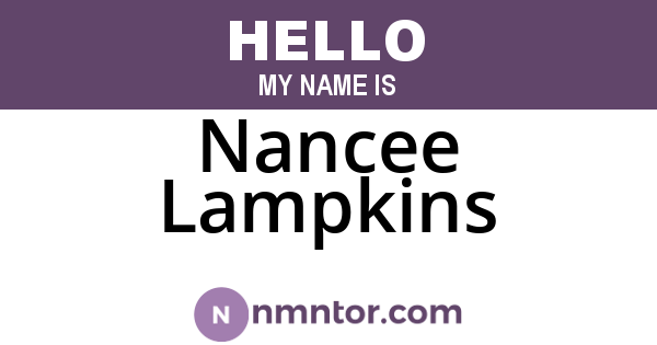 Nancee Lampkins