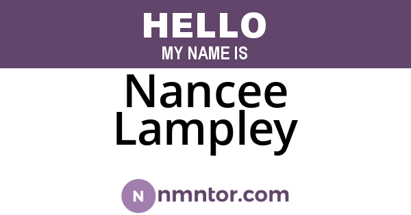Nancee Lampley