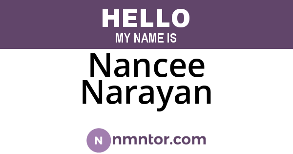 Nancee Narayan