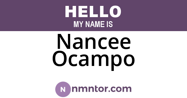 Nancee Ocampo