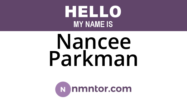 Nancee Parkman