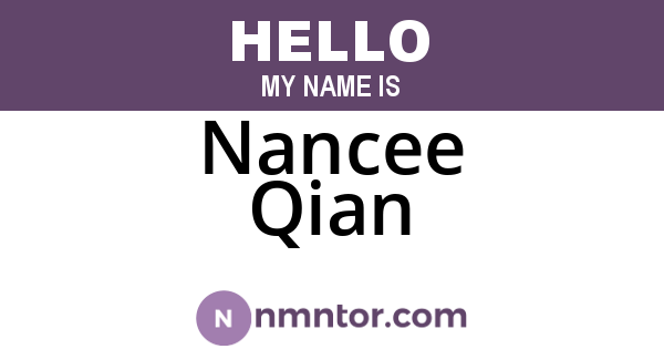 Nancee Qian