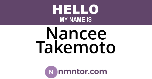 Nancee Takemoto