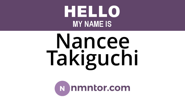 Nancee Takiguchi