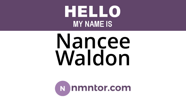 Nancee Waldon