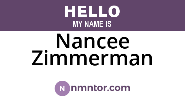 Nancee Zimmerman